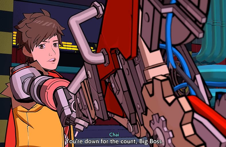 Chai prepares to put down QA-1ML for good in Hi-Fi Rush (2023), Tango Gameworks