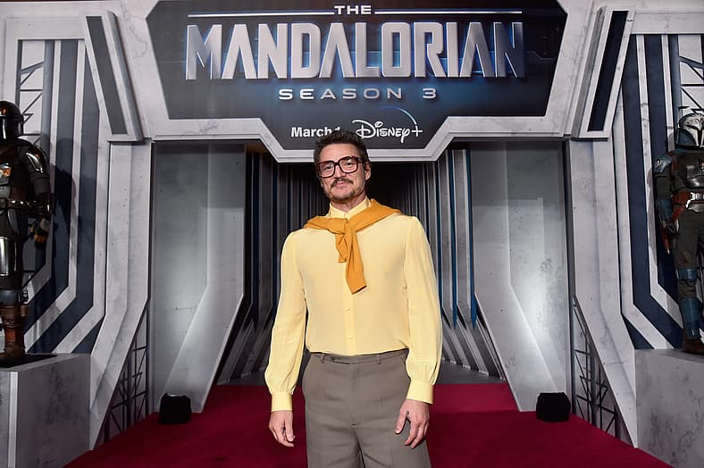 Pedro Pascal attends The Mandalorian special launch event at El Capitan Theatre