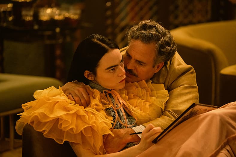Emma Stone and Mark Ruffalo in Poor Things, Searchlight Pictures