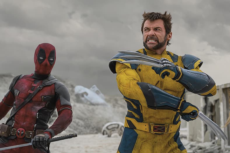 Ryan Reynolds as Deadpool and Hugh Jackman as Wolverine in DEADPOOL & WOLVERINE