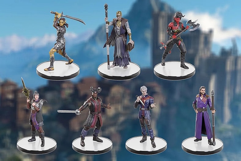 The advertised version of WizKids' 'Baldur's Gate 3' x 'Dungeons & Dragons' minis