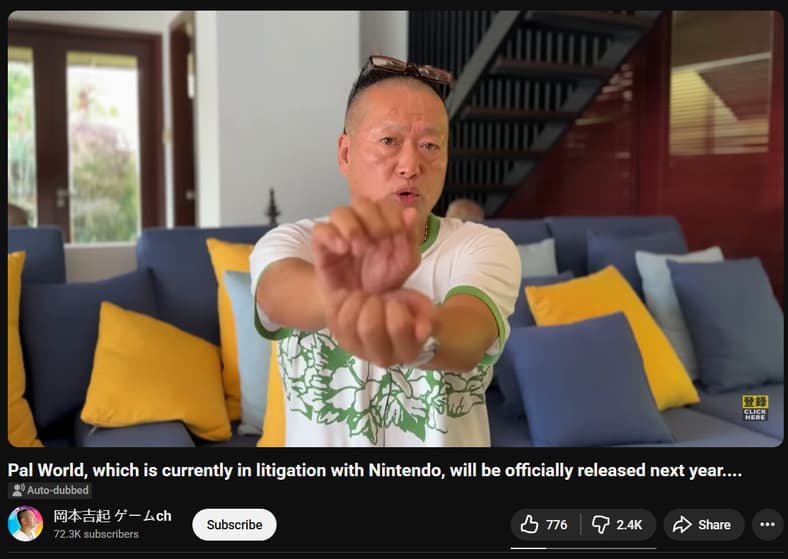 Pal World, which is currently in litigation with Nintendo, will be officially released next year...., via YouTube