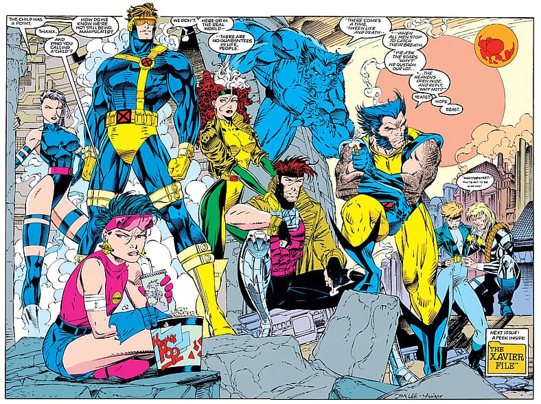 X-Men stand together in X-Men Vol. 2 #11 "The X-Men Vs The X-Men! (Again)" (1992), Marvel Comics