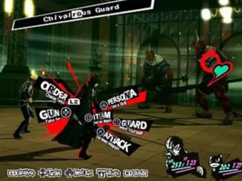 Palace Combat in Persona 5 (2016), P-Studio, Screenshot via Wiki Commons