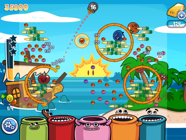 Fruit and veg ready to be popped in Papa Pear Saga (2013), King