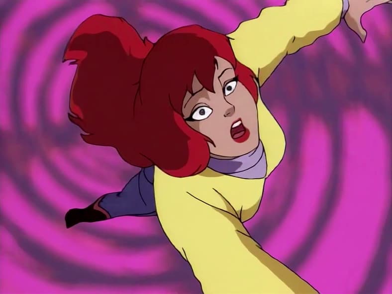 Mary-Jane (Sara Ballantine) finds herself adrift in Limbo in Spider-Man: The Animated Series Season 3 Episode 14 "Turning Point" (1995), Marvel Entertainment