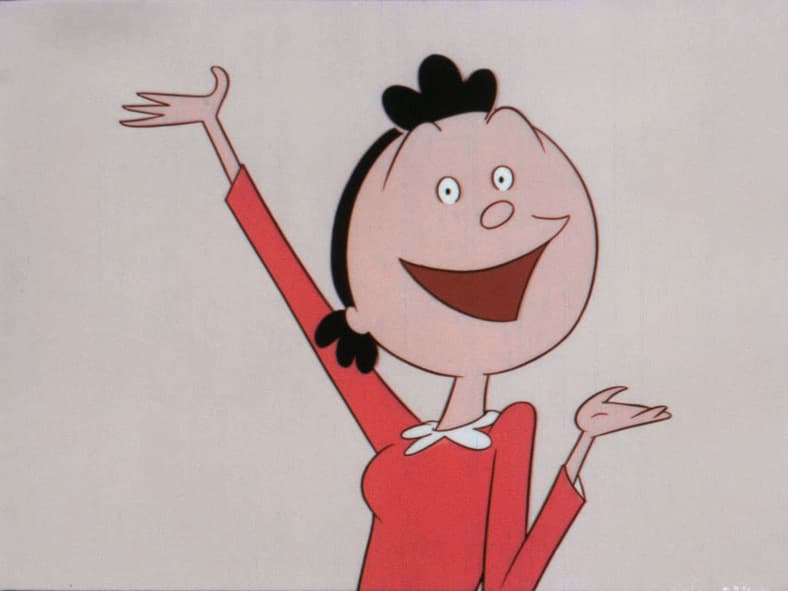 Sazae Fuguta (Midori Kato) introduces herself to the world in the opening to Sazae-san (1969), Eiken