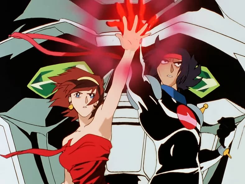 Domon Kashu and Rain Mikamura activate God Gundam's true power in Mobile Fighter G Gundam Episode