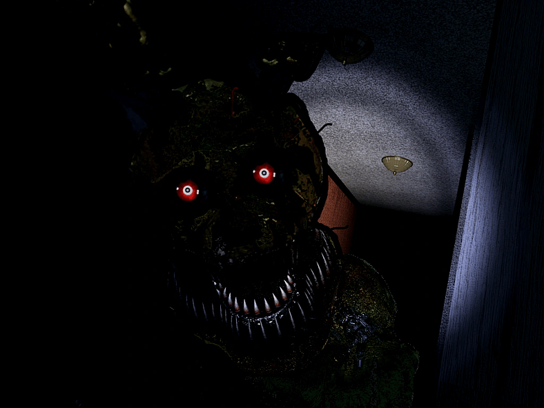 Nightmare Springtrap prepared to attack in Five Nights At Freddy's 4