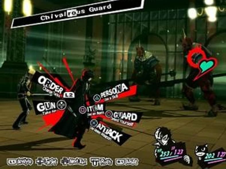 Palace Combat in Persona 5 (2016), P-Studio, Screenshot via Wiki Commons