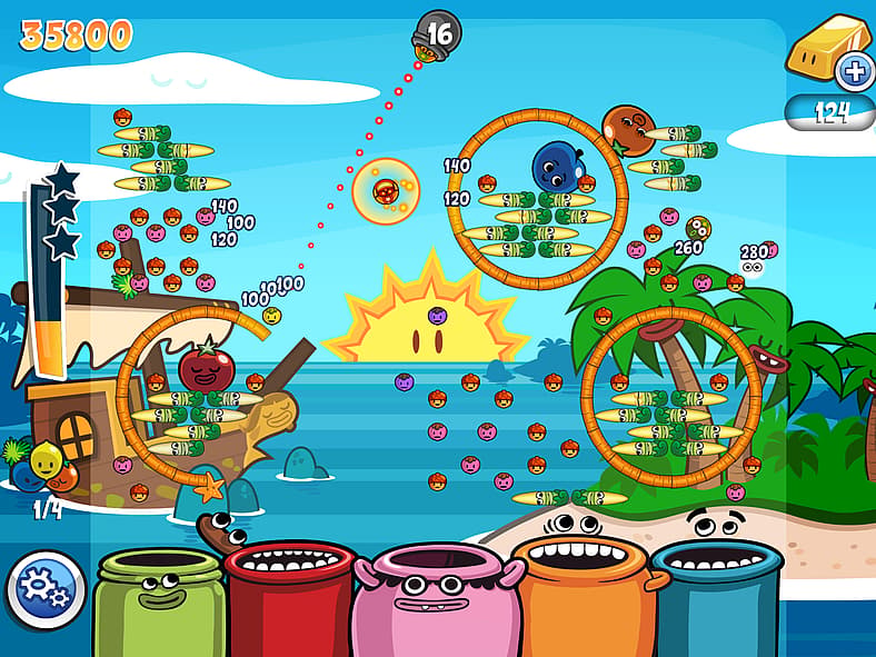 Fruit and veg ready to be popped in Papa Pear Saga (2013), King