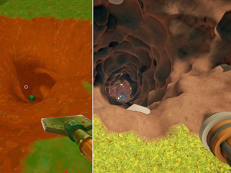 I Am Busy Digging a Hole (Welding Byte 2025) vs. A Game About Digging a Hole (Drillhounds, 2025)