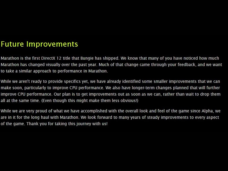 Marathon Game PC Performance Guide