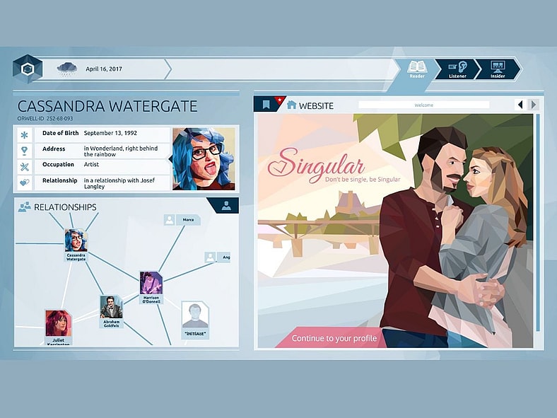 Orwell (2016), Osmotic Studios, Steam