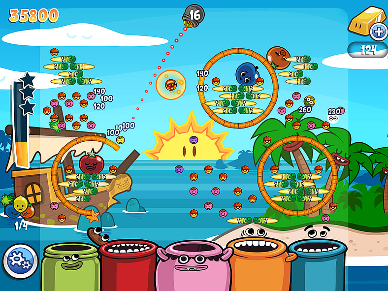 Fruit and veg ready to be popped in Papa Pear Saga (2013), King