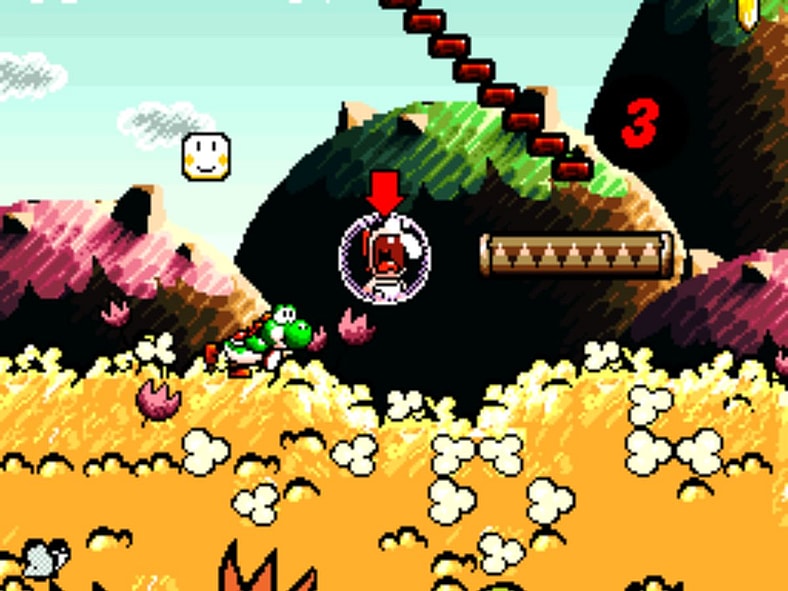 Yoshi's Island (1995), Nintendo, Screenshot via Nintendo