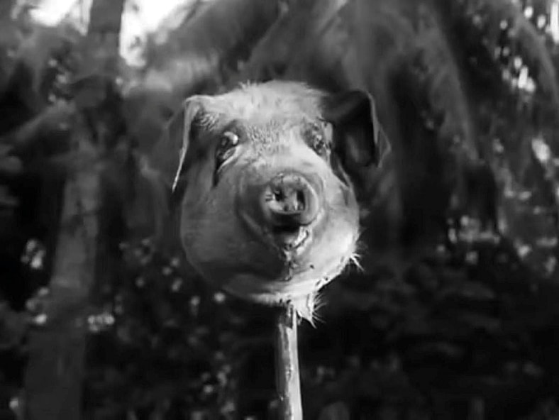 It appears that Wilbur can no longer talk in Lord of the Flies (1963), British Lion Films