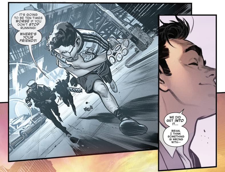 Peter Parker recalls a shoplifting incident while slowly losing his grip on reality in Amazing Spider-Man Vol. 7 #2 (2025), Marvel Comics. Words by Joe Kelly, art by Pepe Larraz and Marte Gracia.