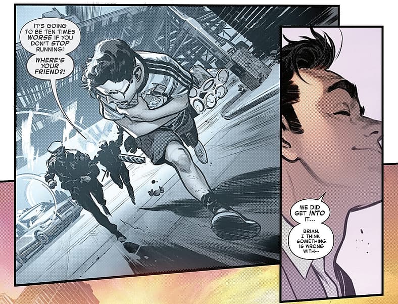 Peter Parker recalls a shoplifting incident while losing grip on reality in Amazing Spider-Man Vol
