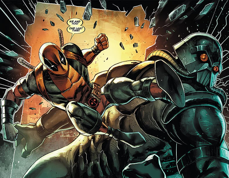 Deadpool leaps into his final showdown with Agent Daedalus in Deadpool: Bad Blood Vol. 1 #1 (2017)
