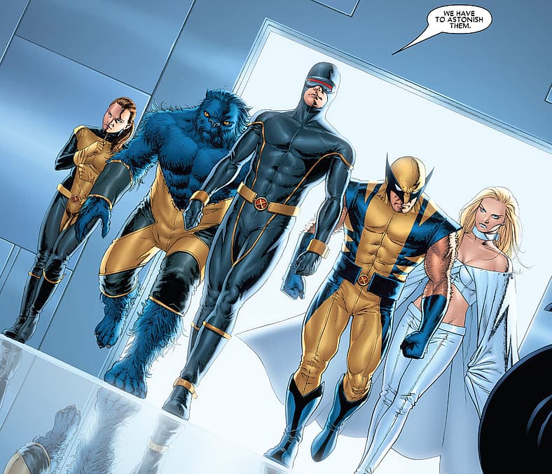 X-Men return to superhero suits in Astonishing X-Men Vol. 3 #1 "Gifted (Part 1)" (2004), Marvel