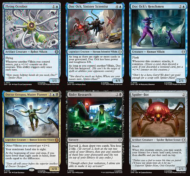 Doctor Octopus rolls the die in Magic: The Gathering - Marvel's Spider-Man (2025), Wizards of the Coast.