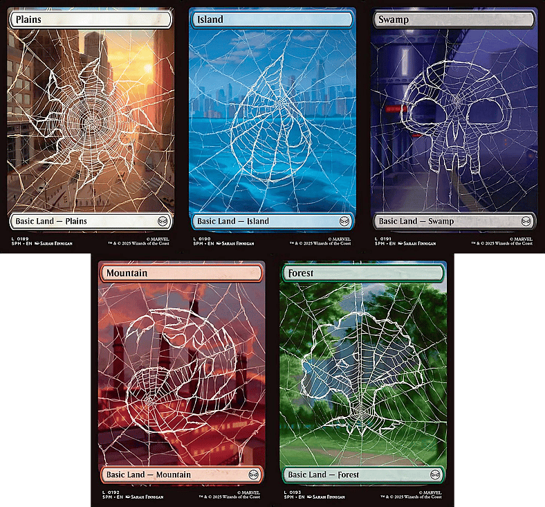 Peter Parker spins a web in Magic: The Gathering - Marvel's Spider-Man (2025), Wizards of the Coast.