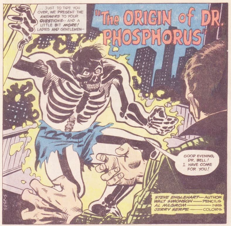 Doctor Phosphorous reveals himself in Detective Comics Vol. 1 #469 (1977), DC