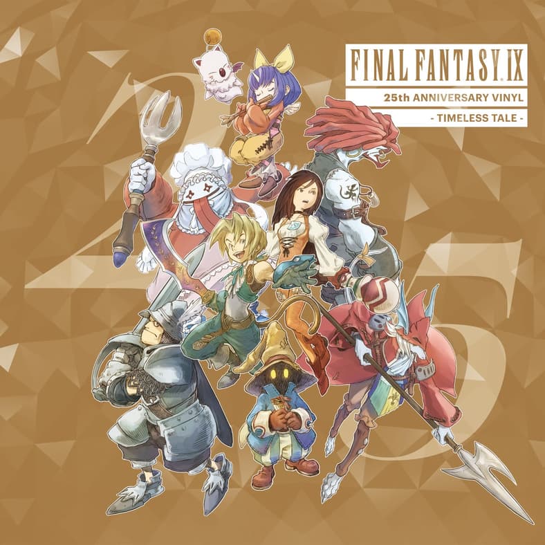 Zidane and the fellow members of his personal Tantalus Theater Troupe on Toshiyuki Itahana's album art for FINAL FANTASY IX 25th Anniversary Vinyl - Timeless Tale - (2025), Square Enix