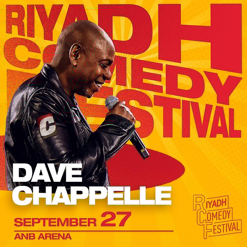 Dave Chappelle performs at the Riyadh Comedy Festival 2025 in Saudi Arabia