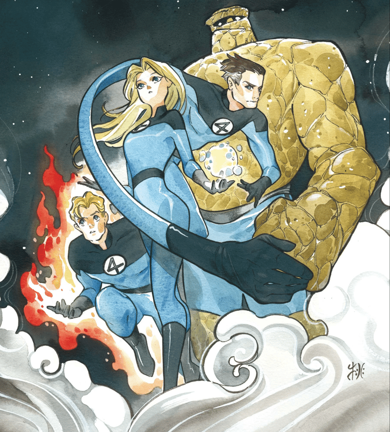 Fantastic Four ready on Peach Momoko variant cover to Reckoning War: Trial of the Watcher #1