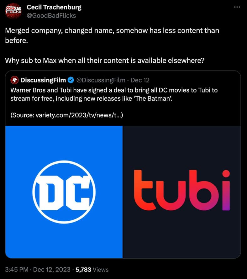 Max merged, changed name, has less content than before