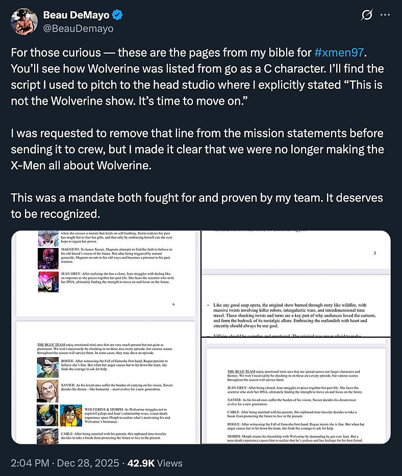 Former 'X-Men '97' showrunner Beau DeMayo weighs in on Cyclops' depiction in 'Avengers: Doomsday'.