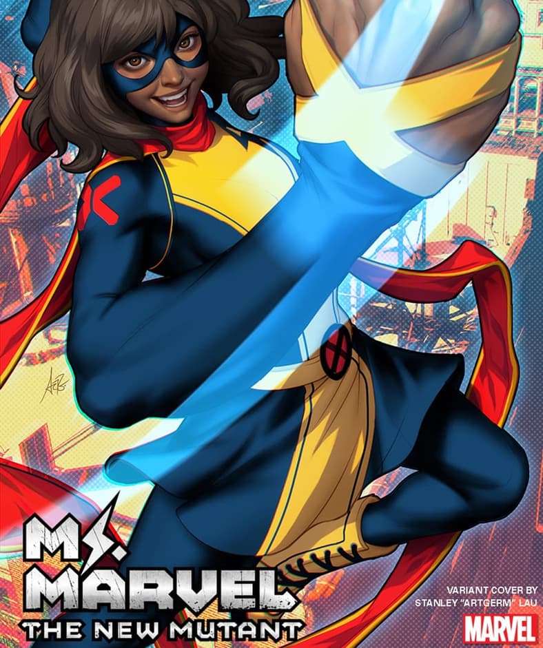 Ms. Marvel rocks her new X-uniform on Stanley "Artgerm" Lau's variant cover to Ms. Marvel: The New