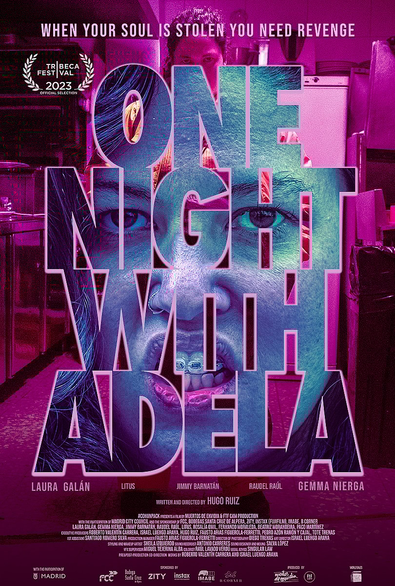 The official poster for One Night with Adela (2023), ConUnPack