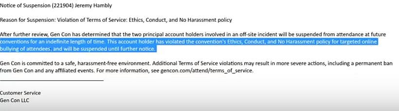 Gen Con bans Jeremy Hambly