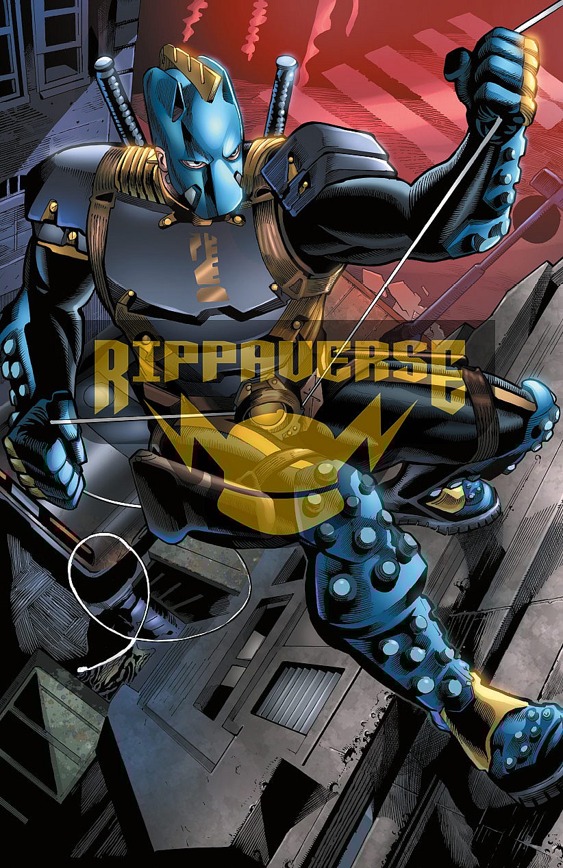 The Horseman puts his military skills to use in Horseman Vol. 1 #1 (2024), Rippaverse. Words by Chuck Dixon, art by Joe Bennett, Fabio Jansen, J. Brown, and Invisible Art Studio.