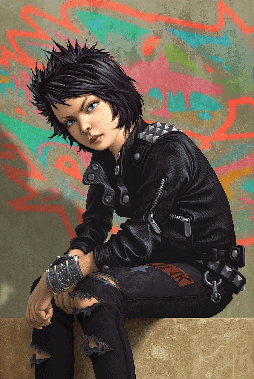 Thallia Grace as illustrated by Antonio Caparo for Percy Jackson and the Olympians - The Sea of Monsters (2006), Hyperion Books