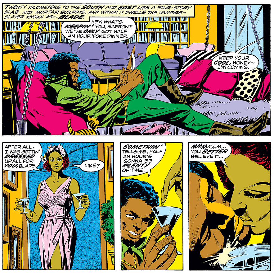 Safron Caulder debuts in Tomb of Dracula Vol. 1 #12 (1973), Marvel Comics