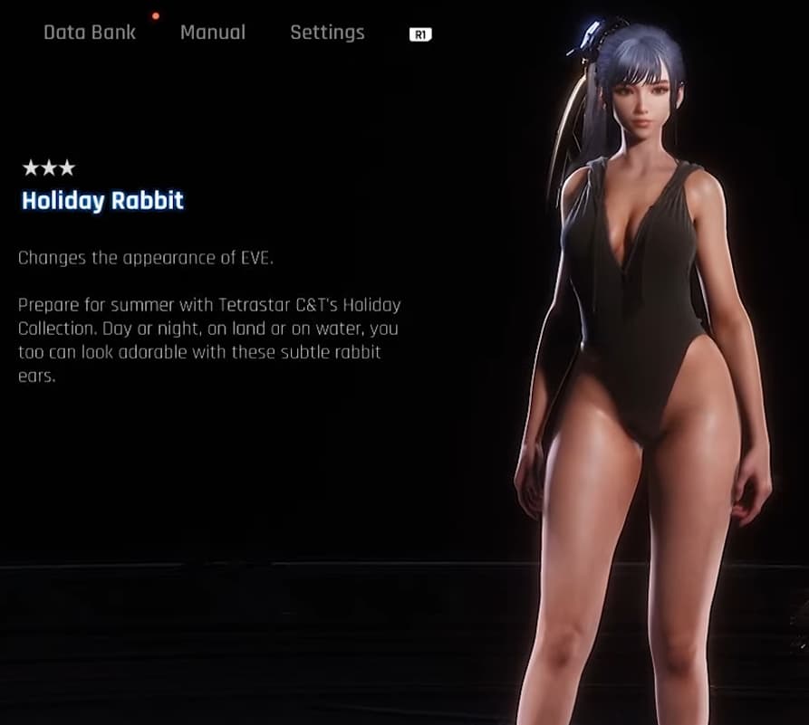 The original version of Eve's Honey Rabbit outfit, as seen in Stellar Blade (2024), Shift Up