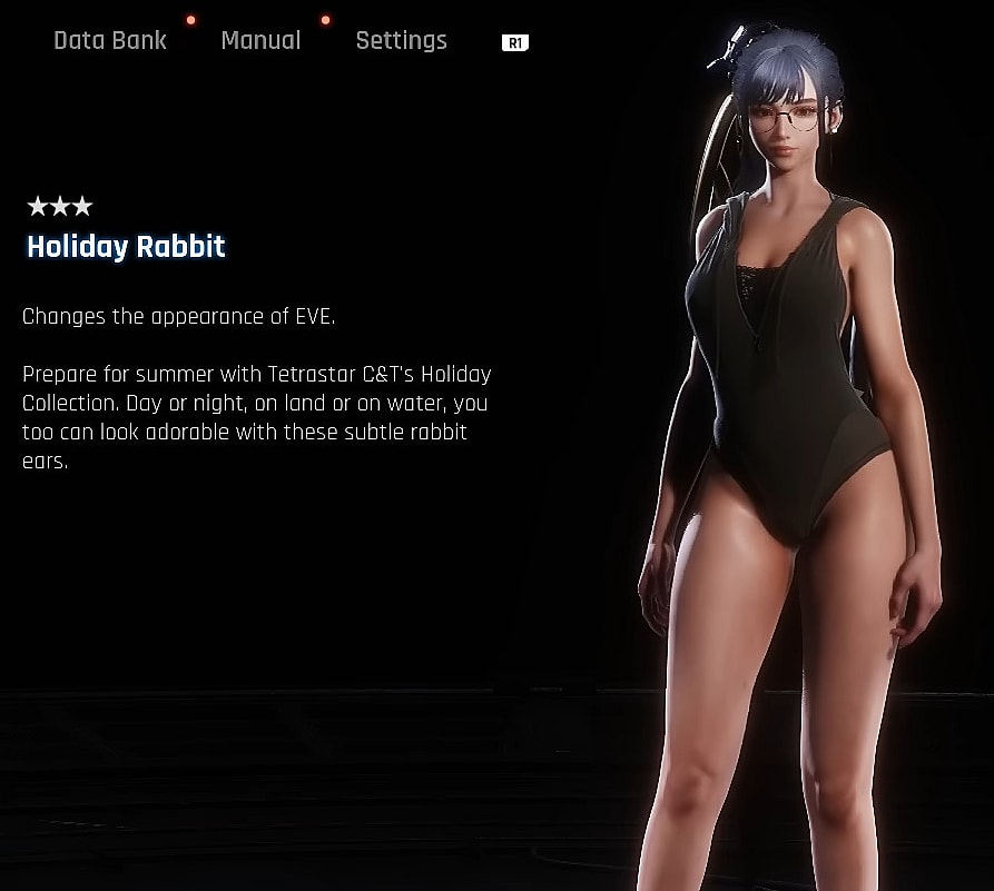 The censored version of Eve's Honey Rabbit outfit, as seen in Stellar Blade (2024), Shift Up