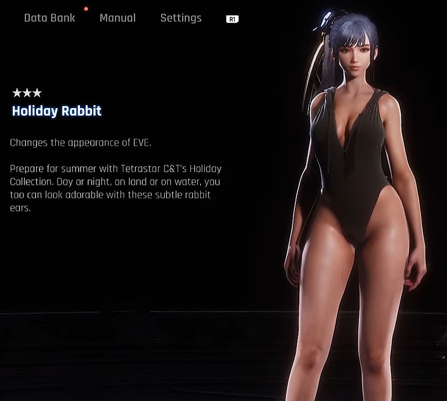 The original version of Eve's Honey Rabbit outfit, as seen in Stellar Blade (2024), Shift Up