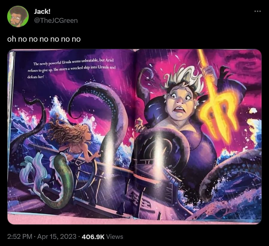 @TheJCGreen shares an excerpt from 'The Little Mermaid: Make A Splash' via Twitter