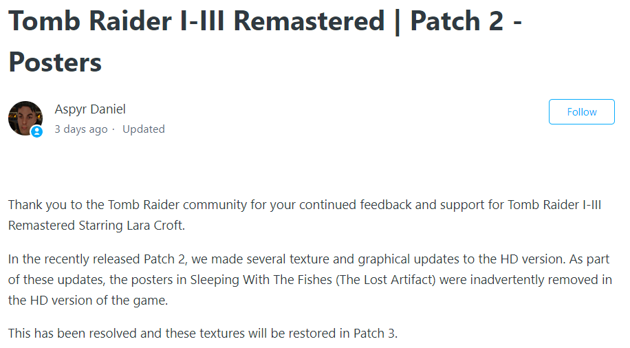 Aspyr Daniel on Aspyr Support Website