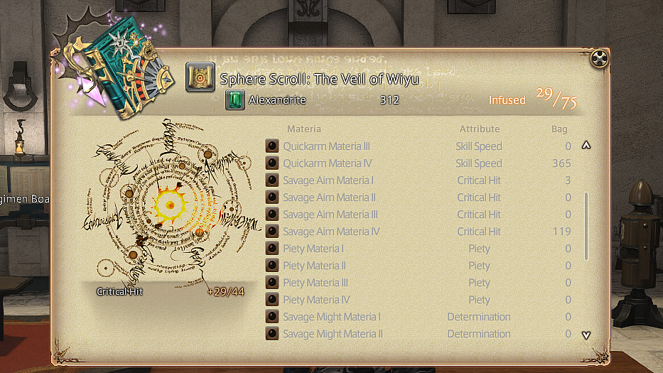 The Veil of Wiyu Sphere Scroll in Final Fantasy XIV: Endwalker (2021), Square Enix