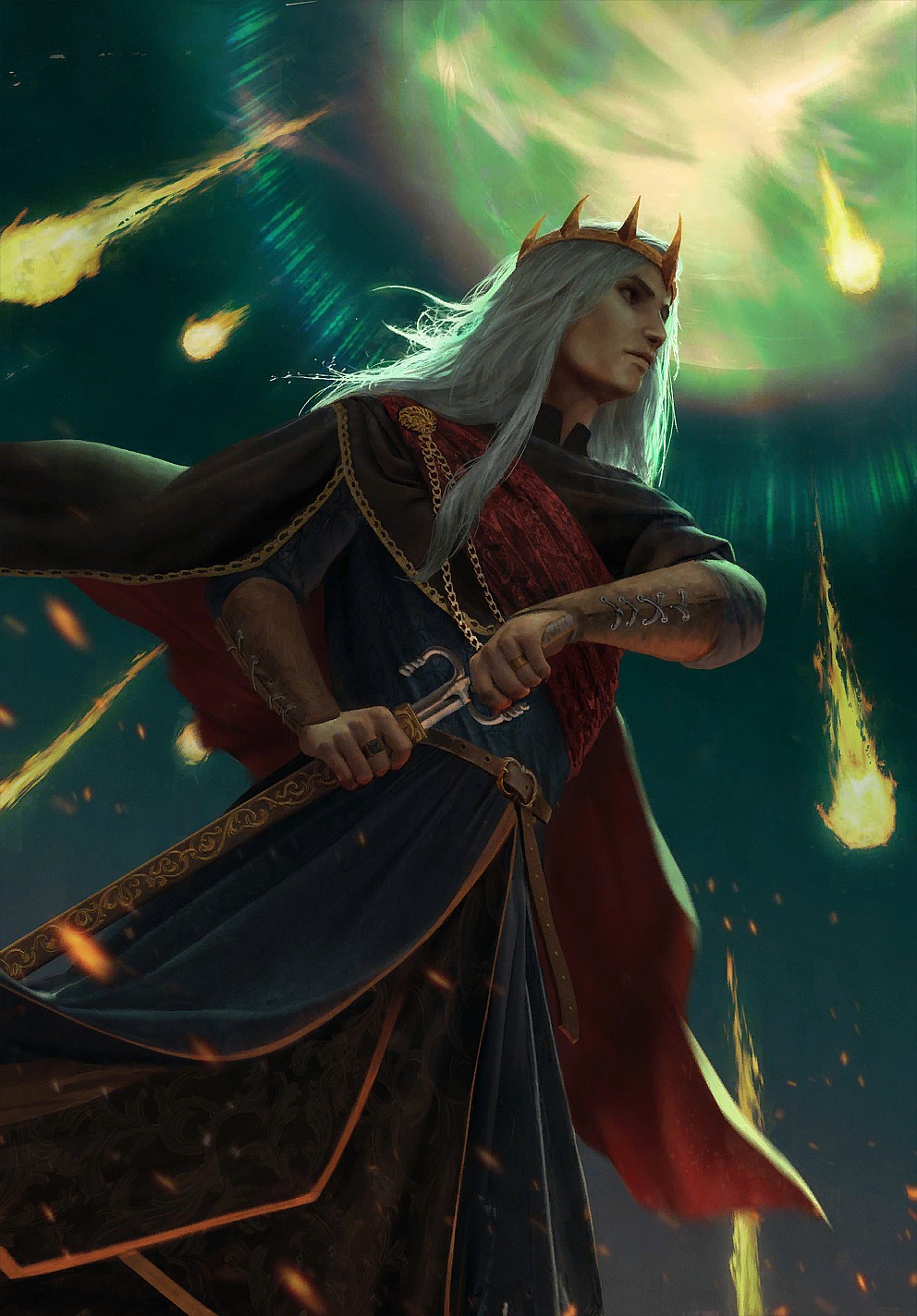 Auberon King, as illustrated by Aleksandra Wojtas for the Gwent card game