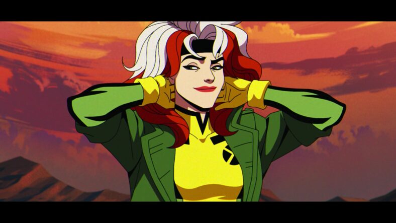 Rogue (Lenore Zann) is ready to break some Sentinels and look good doing it in X-Men ’97 Season 1 Episode 1 ‘To Me, My X-Men’ (2024), Disney Plus