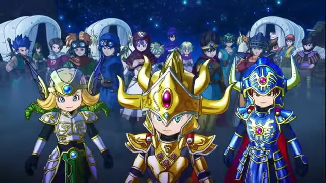 The descendants of the Questocrat prepare to fight alongside the spirits of heroes past in Dragon Quest of the Stars (2020), Square Enix