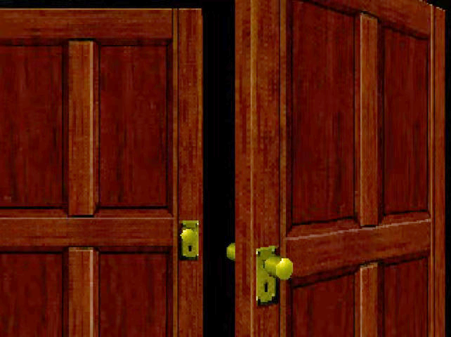 Chris Redfield (Scott McCulloch) makes his way deeper into the Spencer Mansion in Resident Evil (1996), Capcom