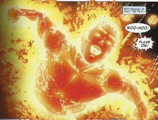 The Human Torch from The Fantastic Four